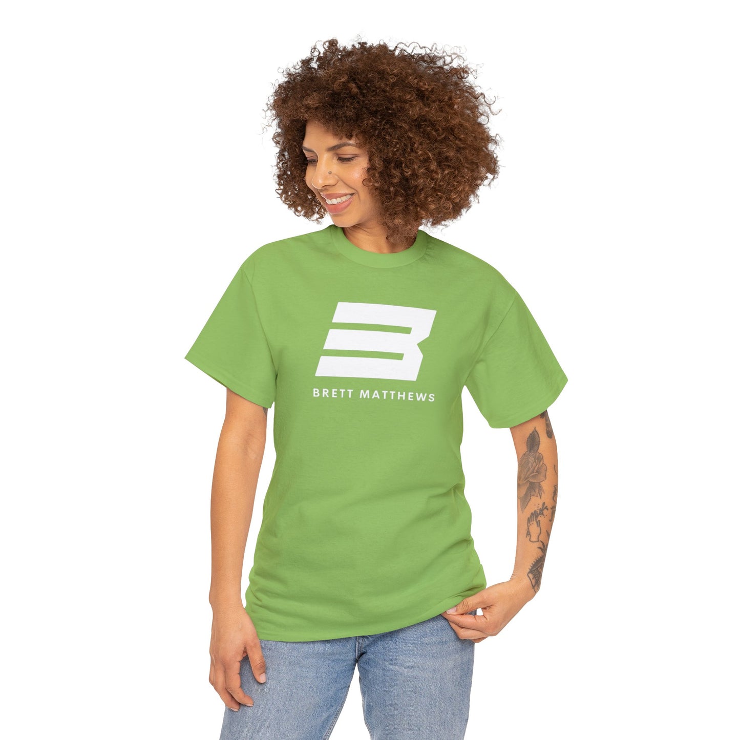 Unisex BM Heavy Cotton Tee - (White B)
