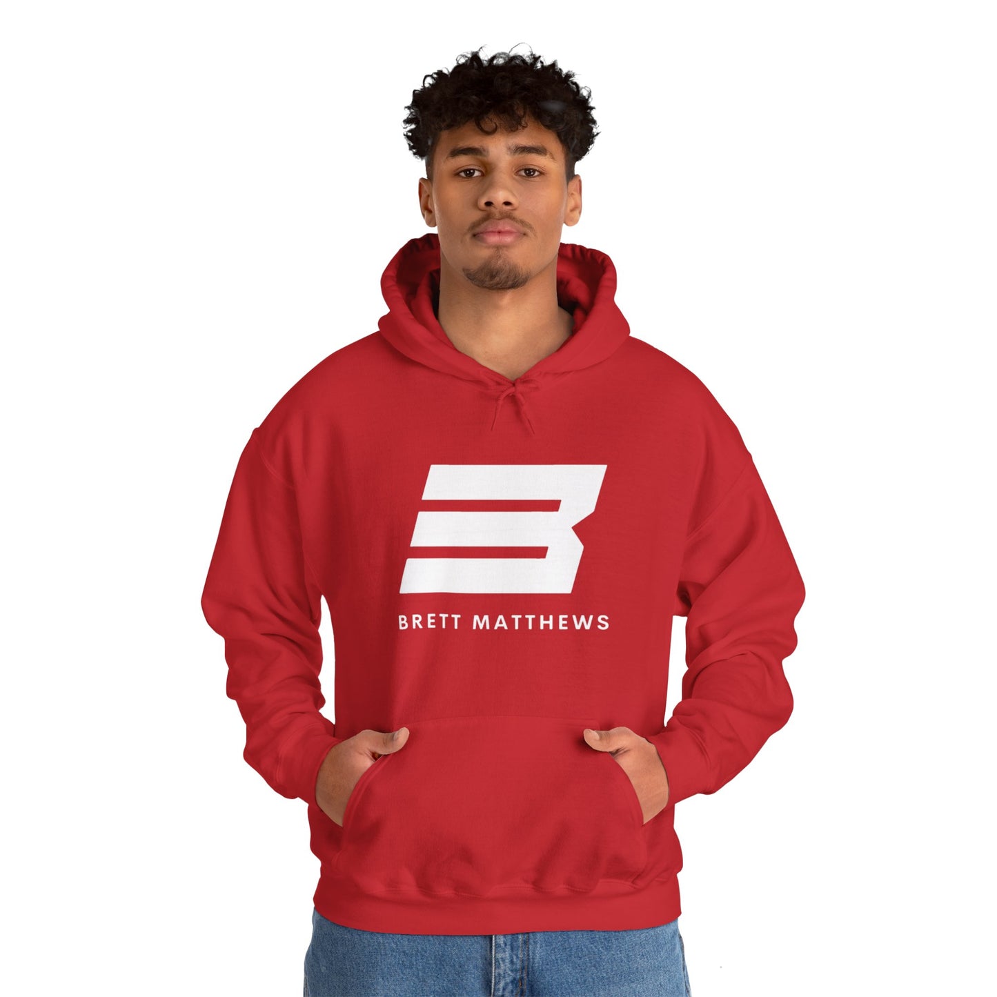 Unisex Heavy Blend™ BM Hooded Sweatshirt - (White B)