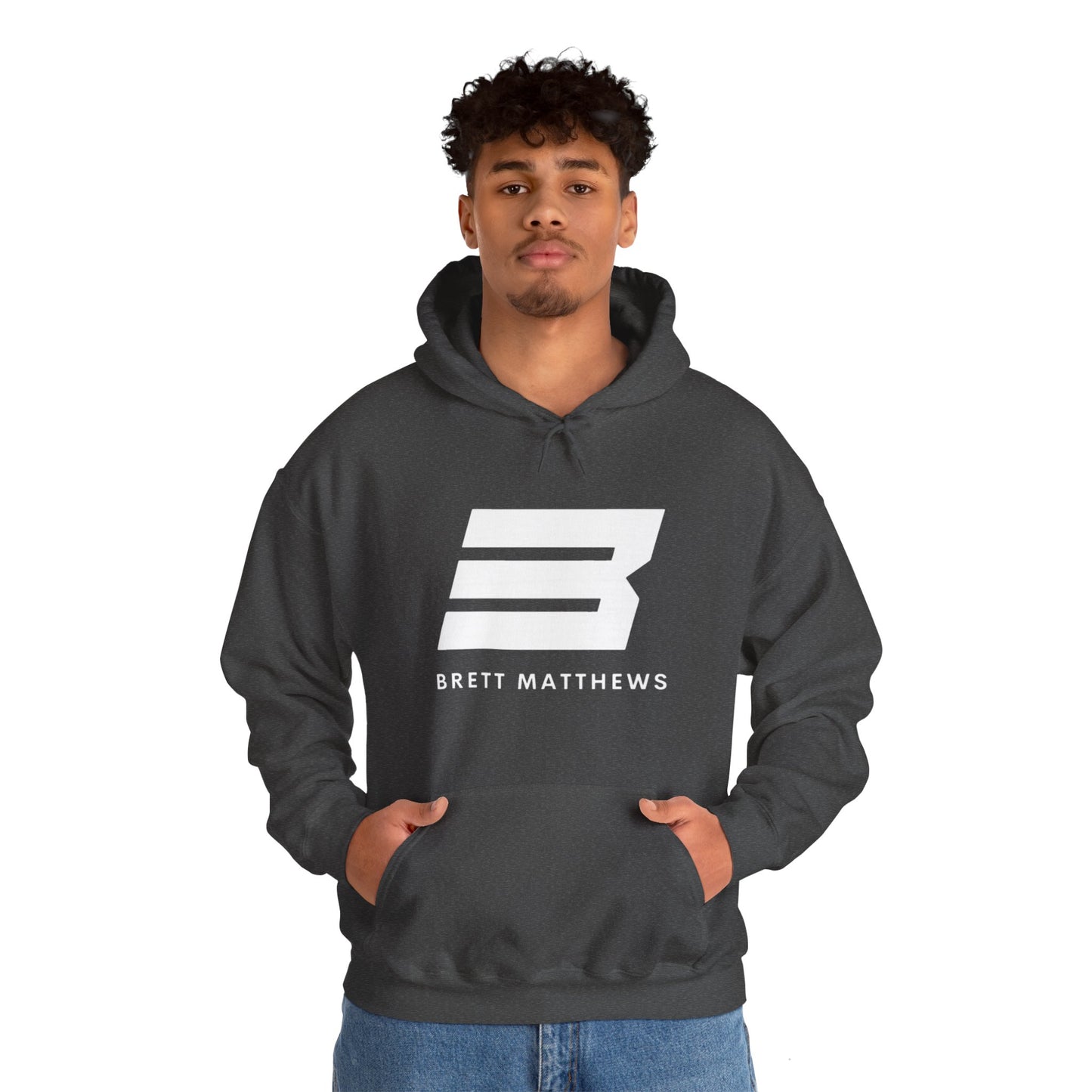 Unisex Heavy Blend™ BM Hooded Sweatshirt - (White B)