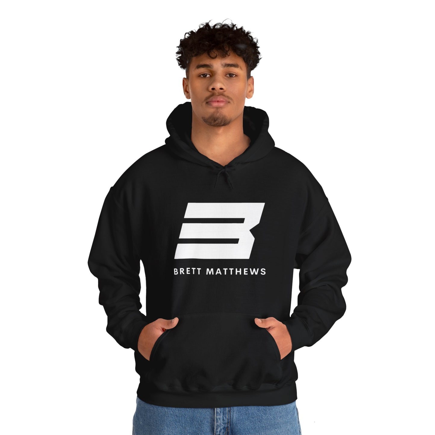 Unisex Heavy Blend™ BM Hooded Sweatshirt - (White B)