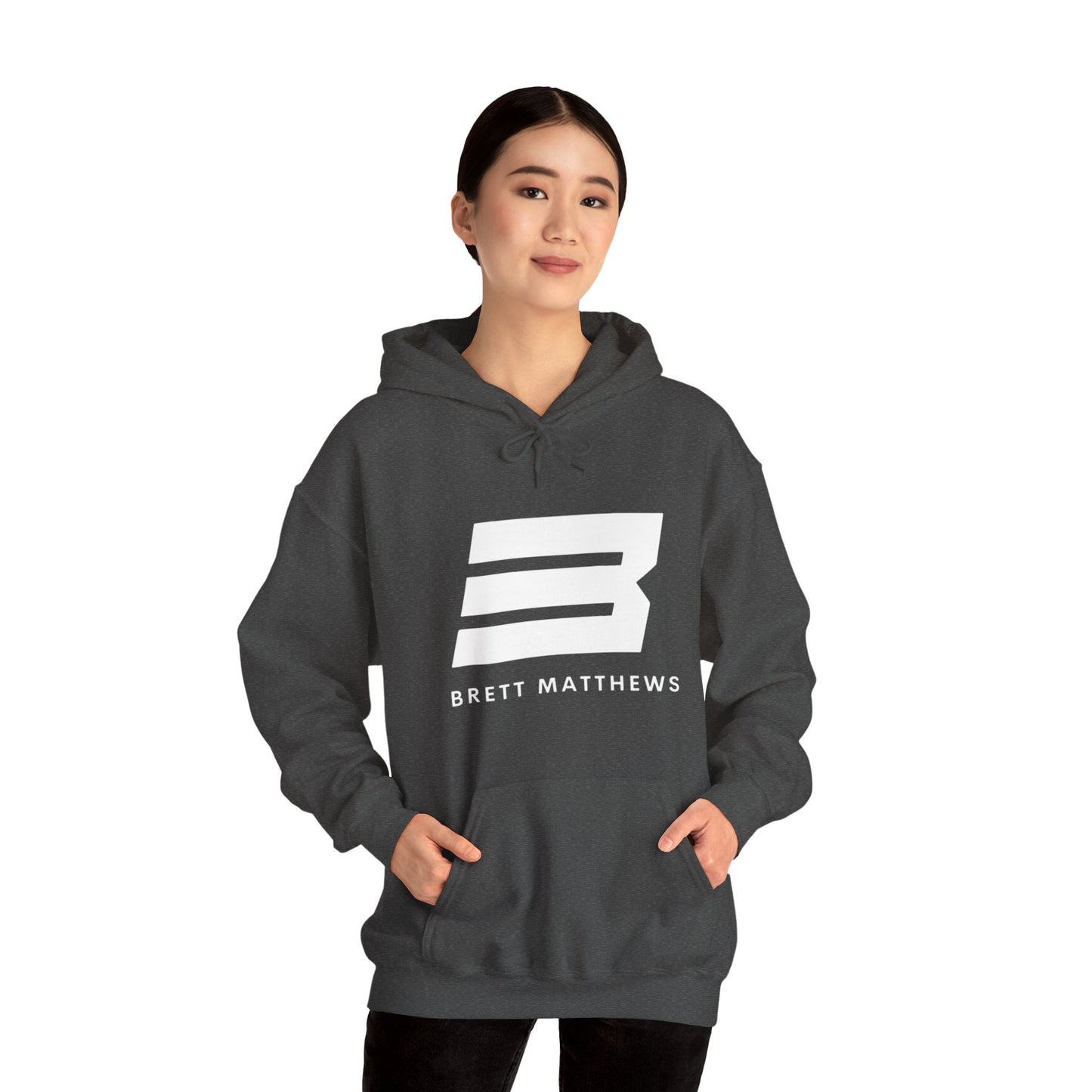 Unisex Heavy Blend™ BM Hooded Sweatshirt - (White B)