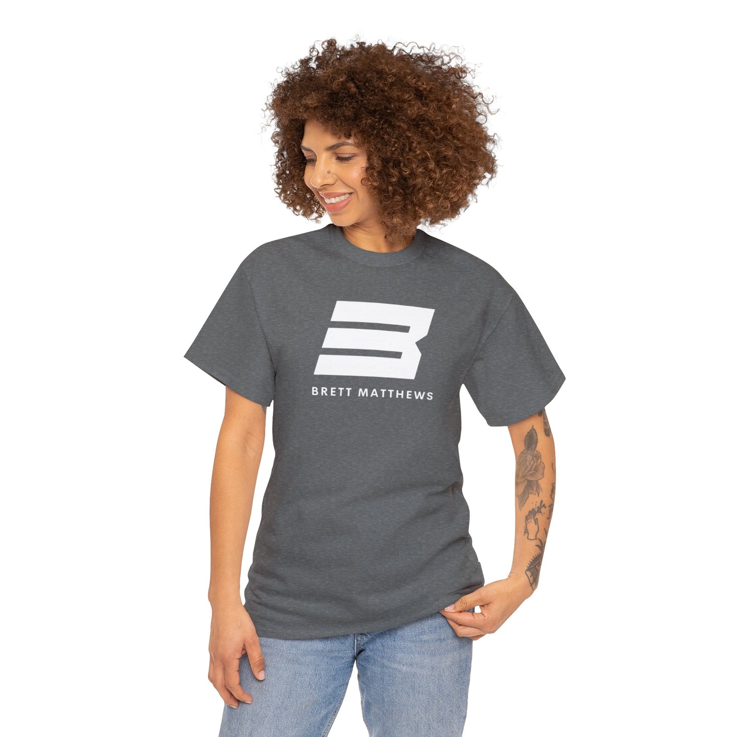 Unisex BM Heavy Cotton Tee - (White B)