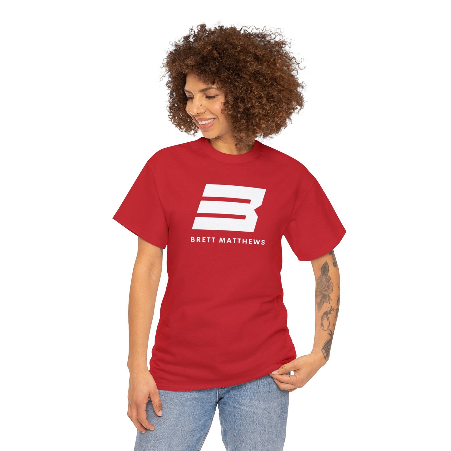 Unisex BM Heavy Cotton Tee - (White B)