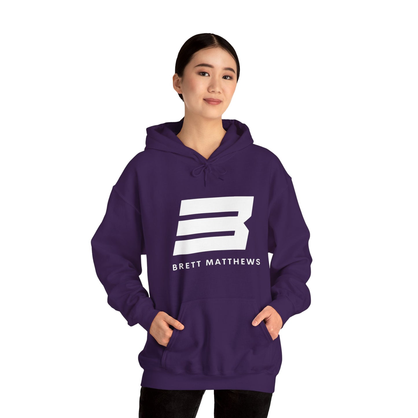 Unisex Heavy Blend™ BM Hooded Sweatshirt - (White B)