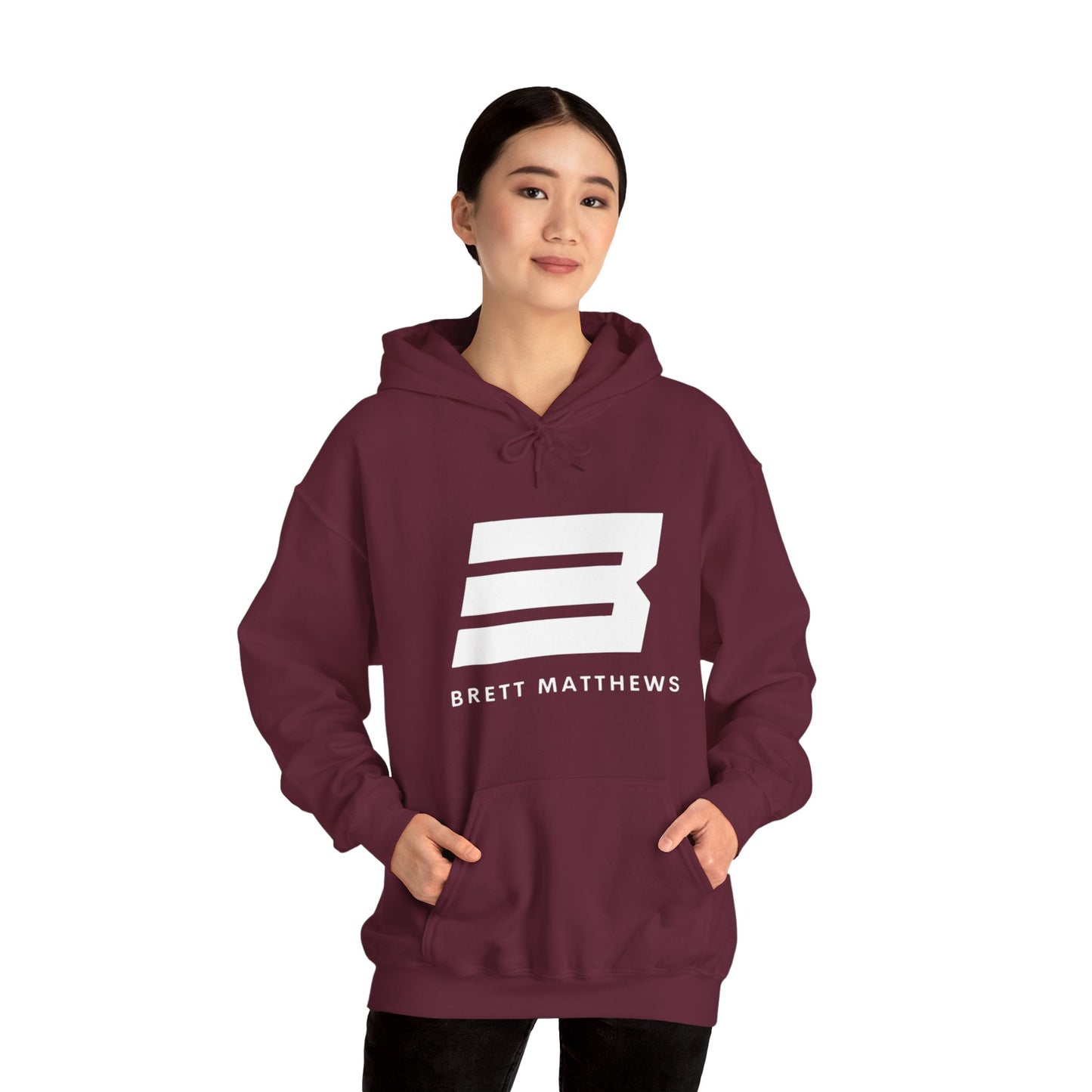 Unisex Heavy Blend™ BM Hooded Sweatshirt - (White B)