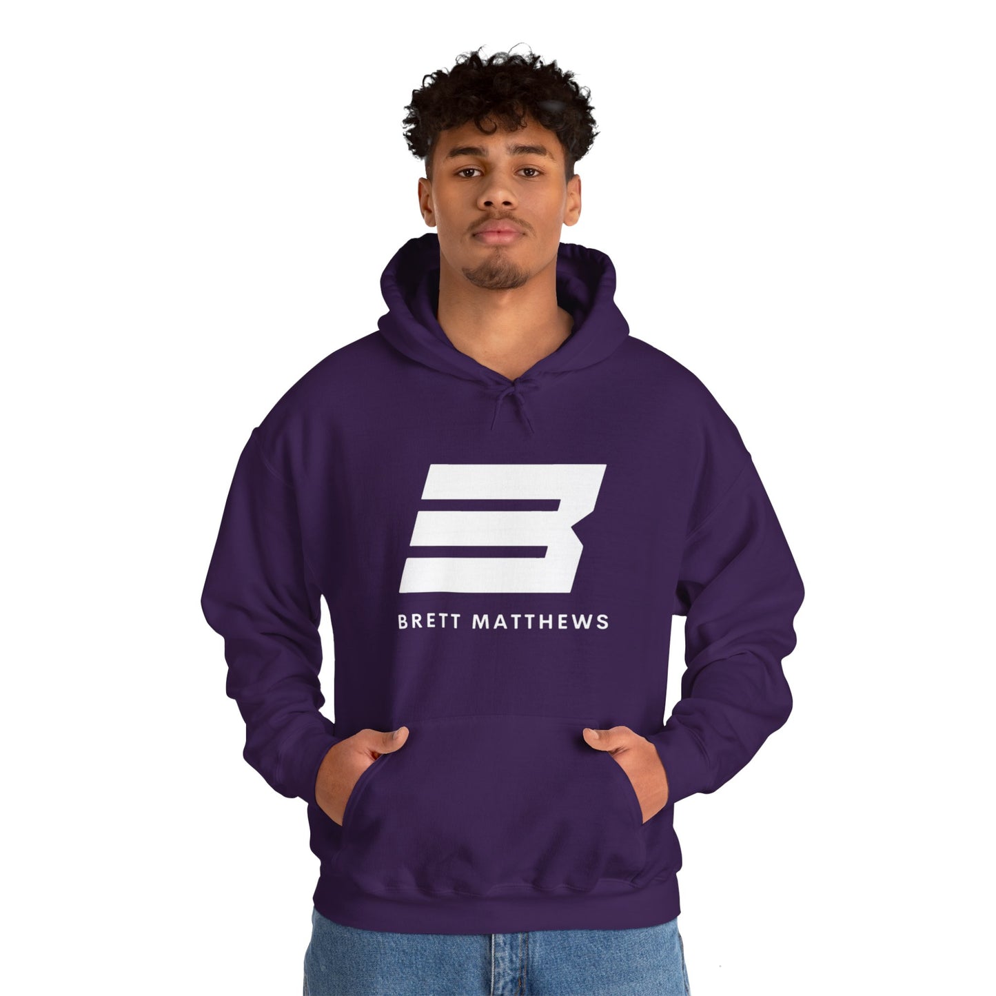 Unisex Heavy Blend™ BM Hooded Sweatshirt - (White B)