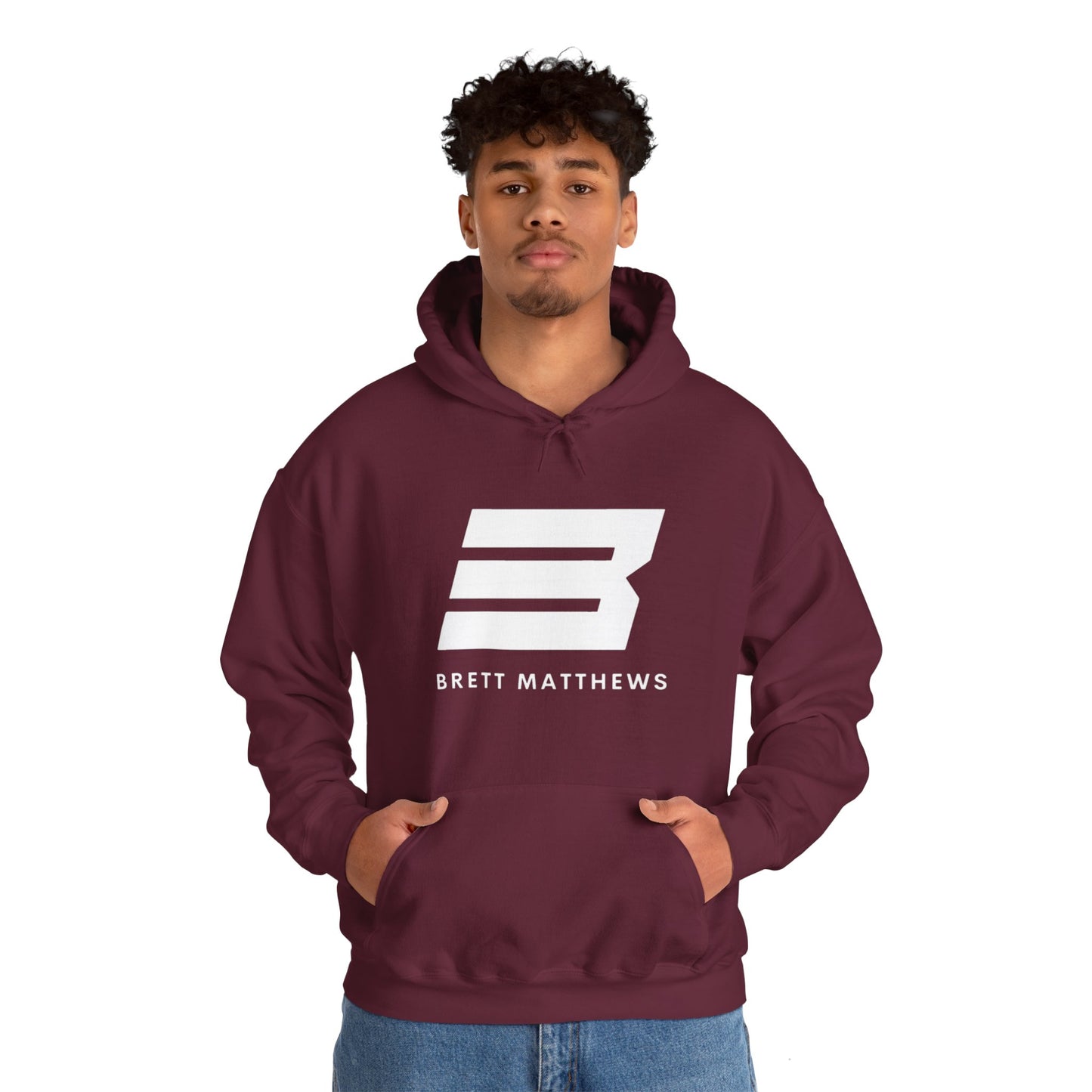 Unisex Heavy Blend™ BM Hooded Sweatshirt - (White B)