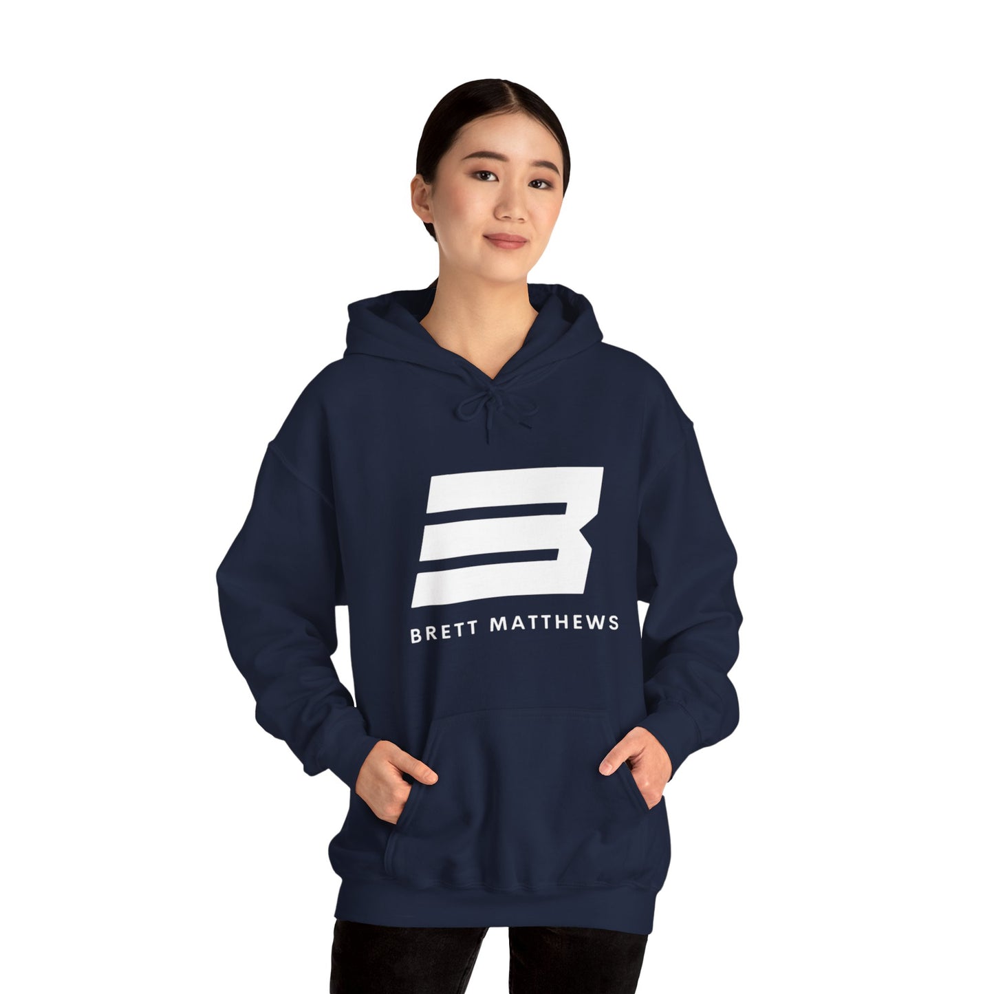 Unisex Heavy Blend™ BM Hooded Sweatshirt - (White B)