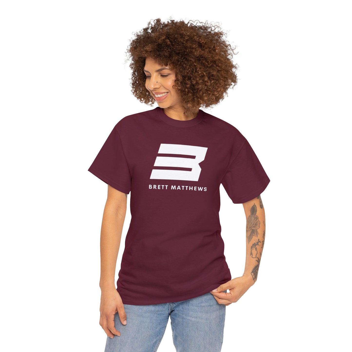Unisex BM Heavy Cotton Tee - (White B)