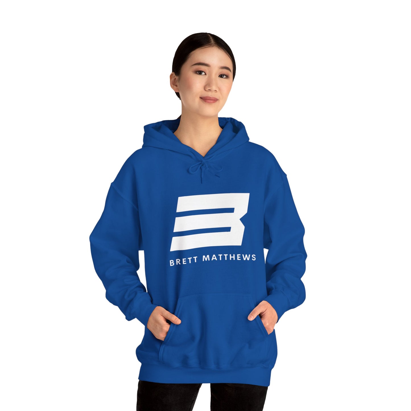 Unisex Heavy Blend™ BM Hooded Sweatshirt - (White B)