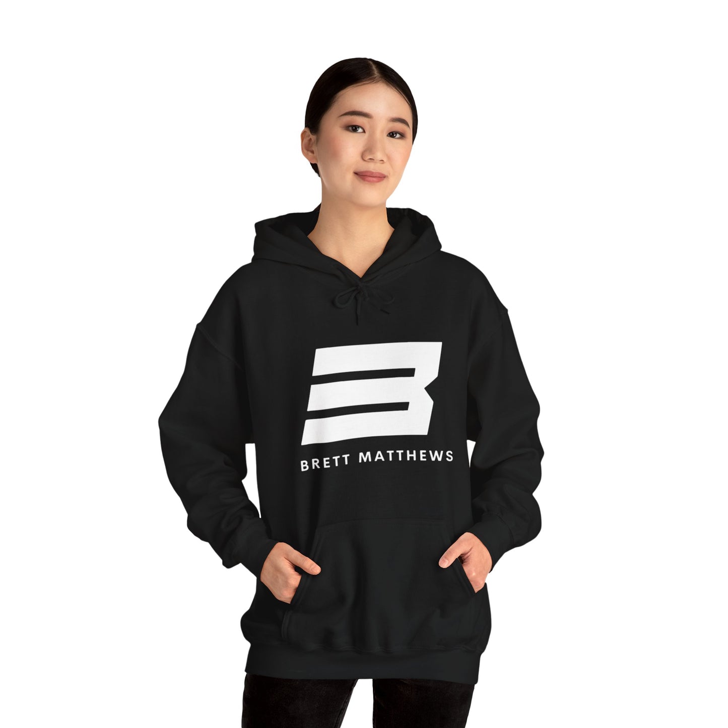 Unisex Heavy Blend™ BM Hooded Sweatshirt - (White B)