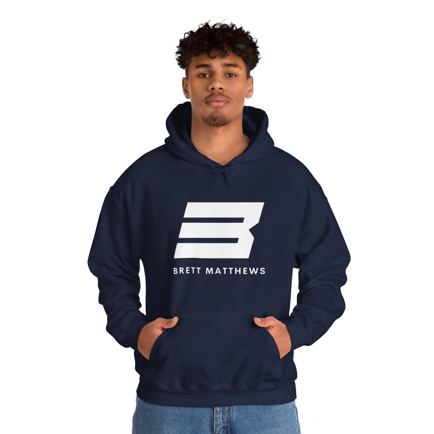 Unisex Heavy Blend™ BM Hooded Sweatshirt - (White B)