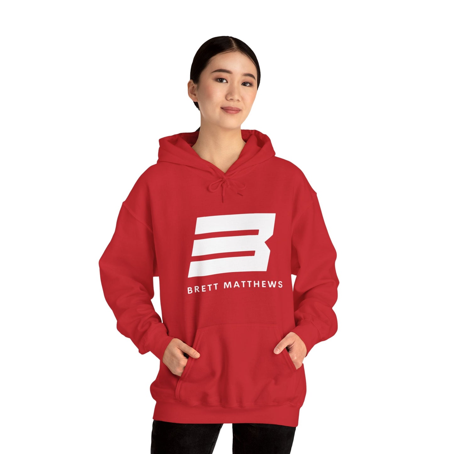 Unisex Heavy Blend™ BM Hooded Sweatshirt - (White B)