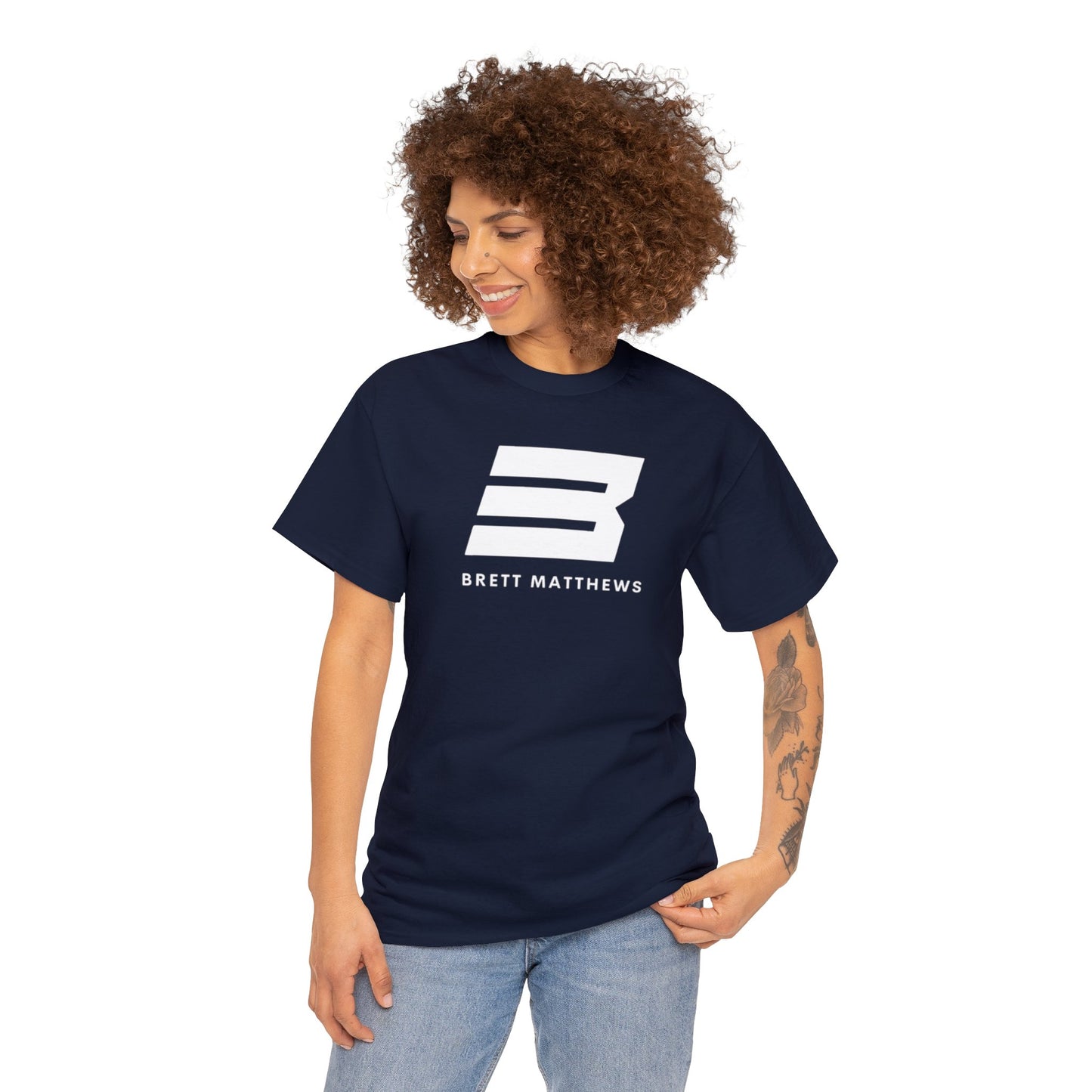 Unisex BM Heavy Cotton Tee - (White B)