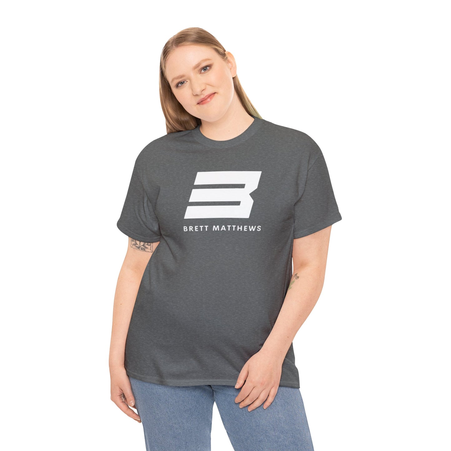 Unisex BM Heavy Cotton Tee - (White B)
